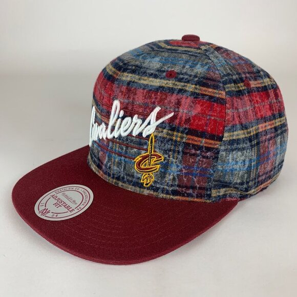 Cleveland Cavaliers NBA Multicolor Plaid Mitchell & Ness Snapback Hat - Picture 1 of 6
